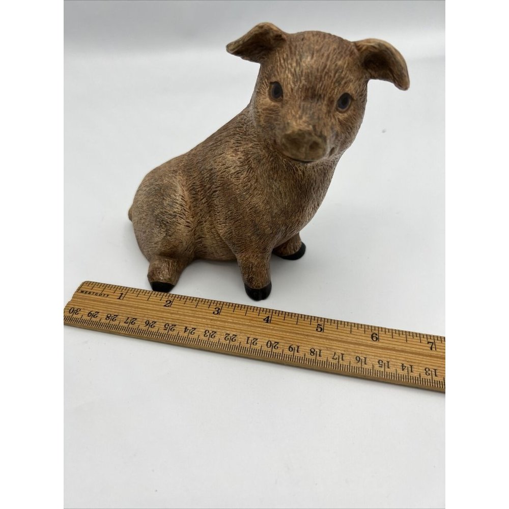 VTG Ceramic Pig Full Body Seated Or Wall Hanging Country Farm 5” Hand Made 1996 - Picture 12 of 12